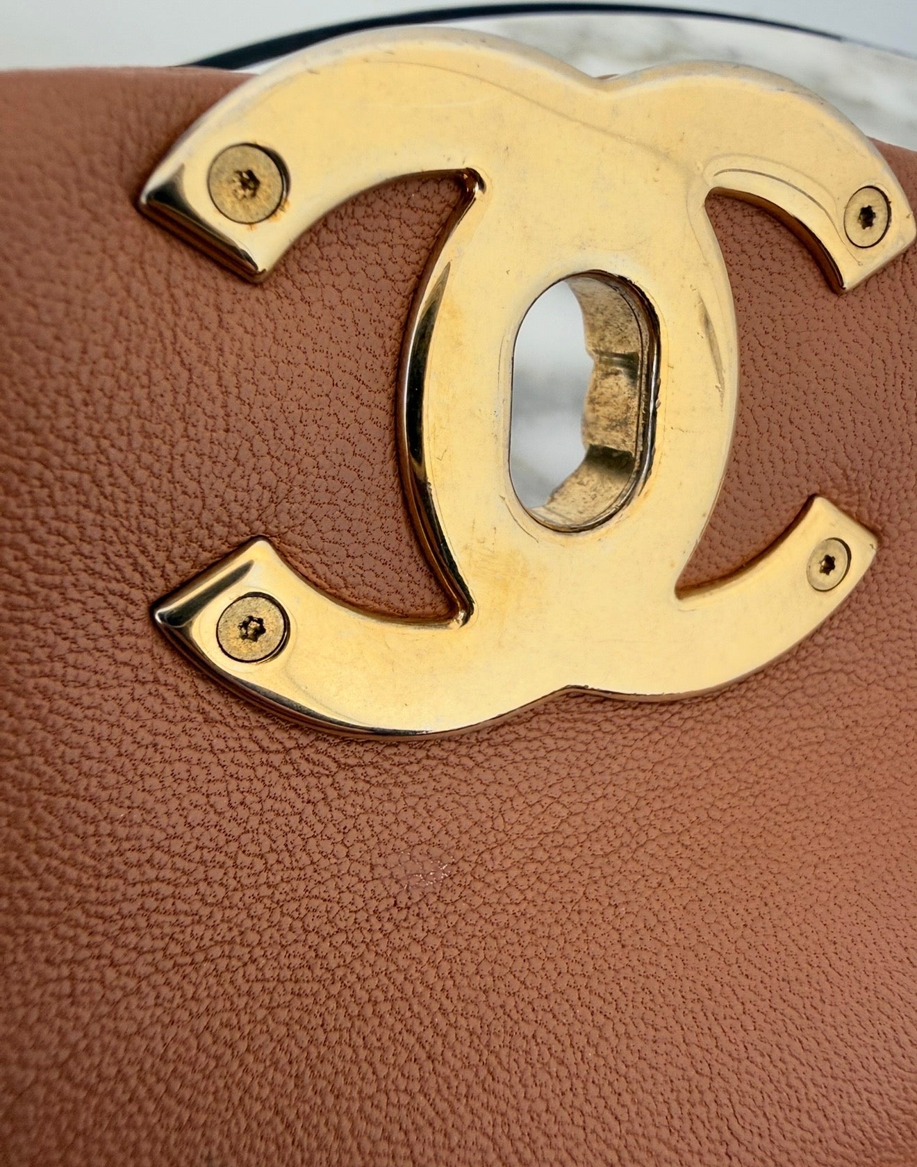 Caramel Medium Chanel 19 Flap Bag w Mixed Hardware   Like New Condition