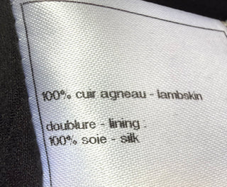 Chanel Black Leather Asymmetrical Cropped Jacket