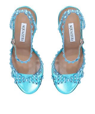 Crystal-Embellished Tequila Plexi Sandals 105