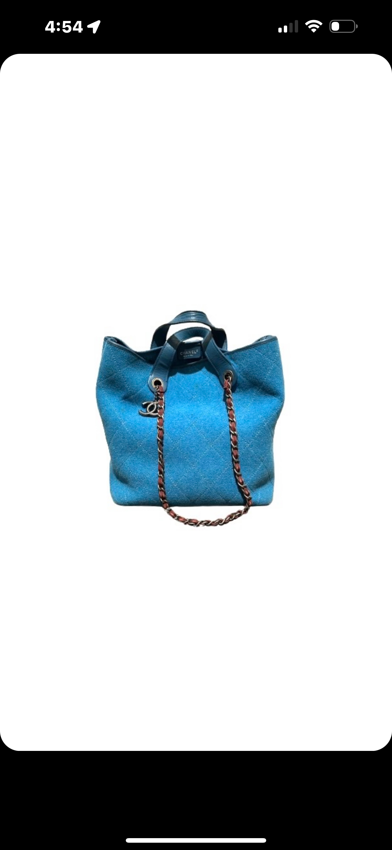 Turquoise Large Felt Tote Bag