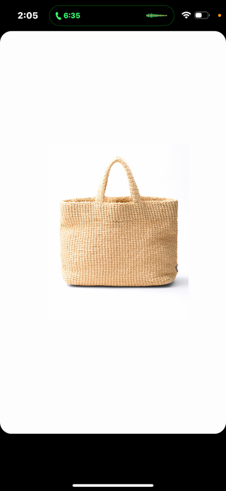 Natural Raffia Tote Bag