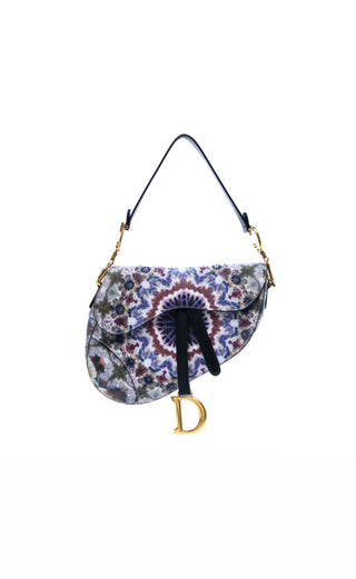 Christian Dior Kaleidiorscopic Multicoloured Embroidered Saddle Bag