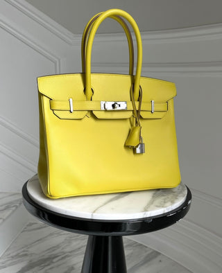 Hermes Lime Birkin 30 Epsom Leather