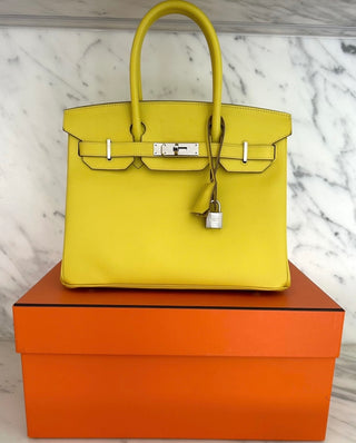 Hermes Lime Birkin 30 Epsom Leather
