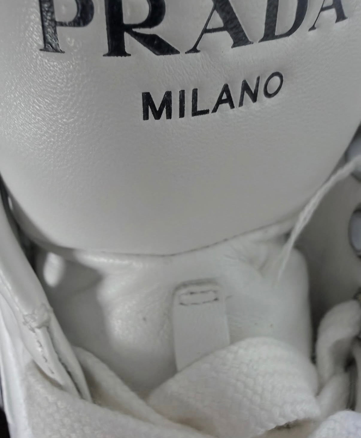 Prada White Nappa Monolith Shies Size 40