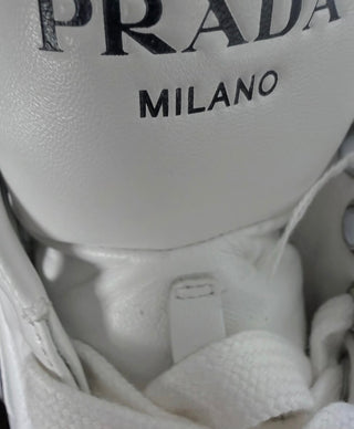Prada White Nappa Monolith Shies Size 40