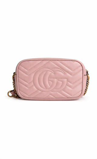 Gucci Pink Small GG Marmont Crossbody Bag