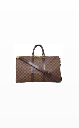 Brown Logo Monogram Keepall 45 Canvas Tote