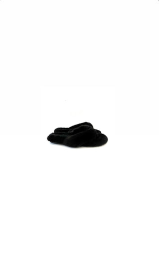 Black Mink Flip Flops
