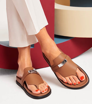 Tan Leather Empire Sandals