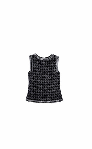 Black, Grey & White Sleeveless Vest Top