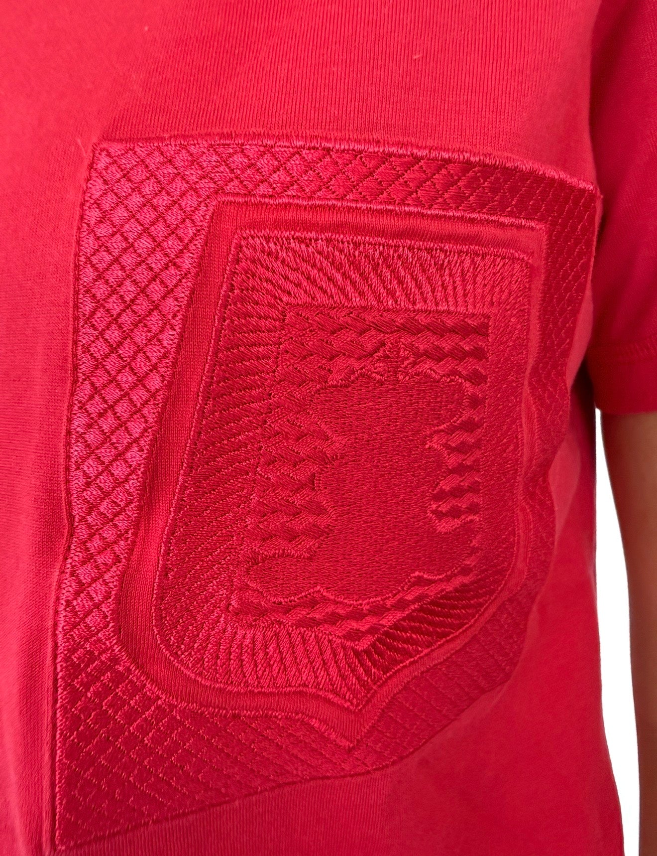 Hermes’ Red Embroidered Pocket T-Shirt