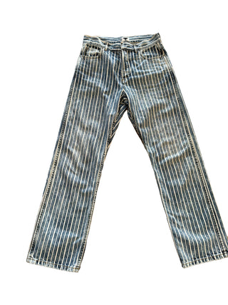 Blue Striped Jeans