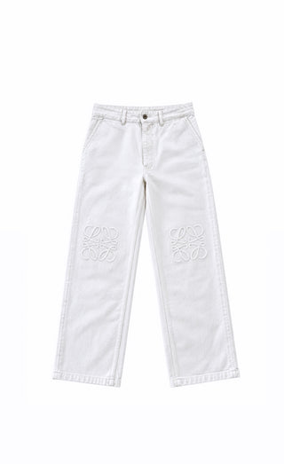 Loewe White Logo Jeans Size 38