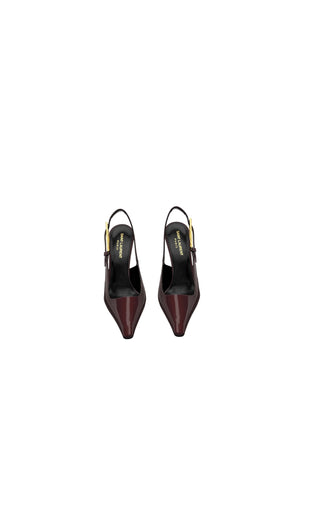 Burgundy Patent Lee Slingback Pumps