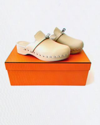 Beige Calfskin Carlotta Mules