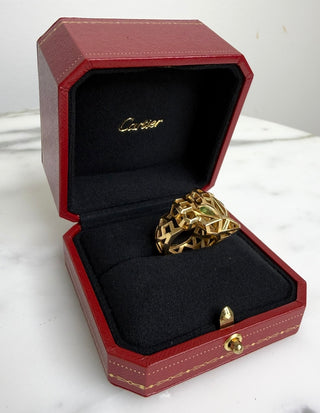 Yellow Gold Panthere De Cartier Ring