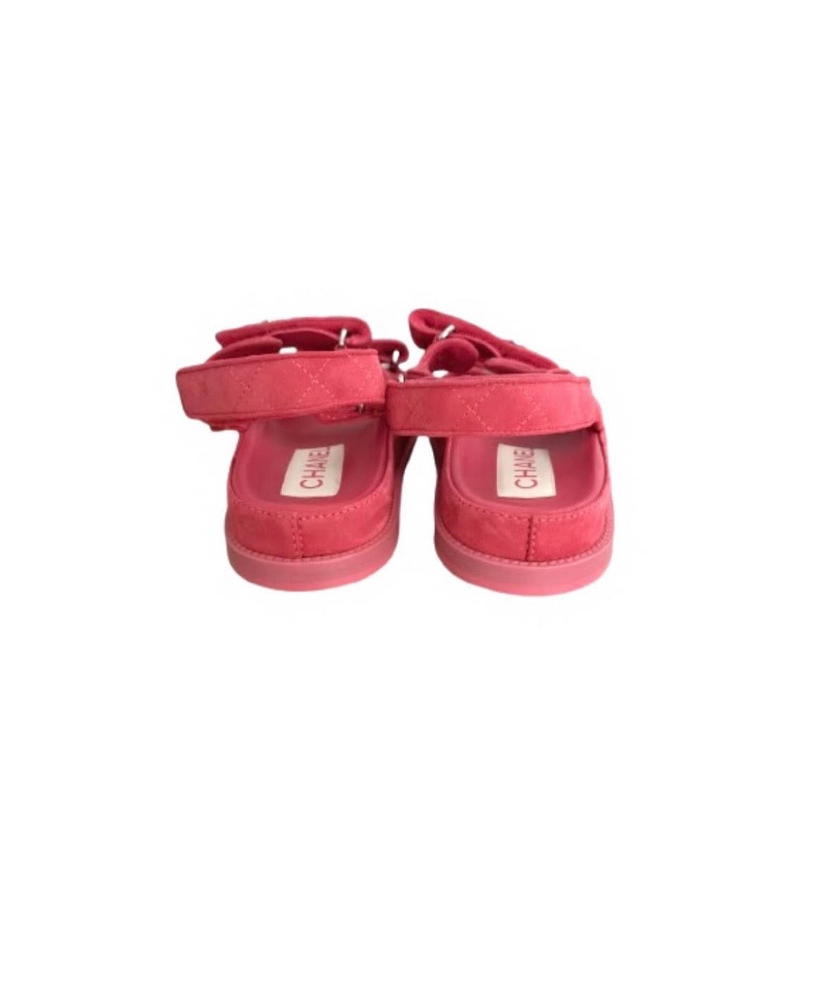 Chanel  Suede Calfskin Velcro Dad Sandal Size 39