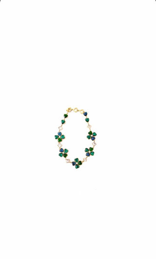 Vintage Jewelled Clover Necklace