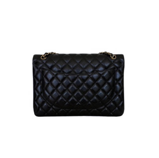 Chanel Black Quilted Jumbo Lambskin Flap Bag
