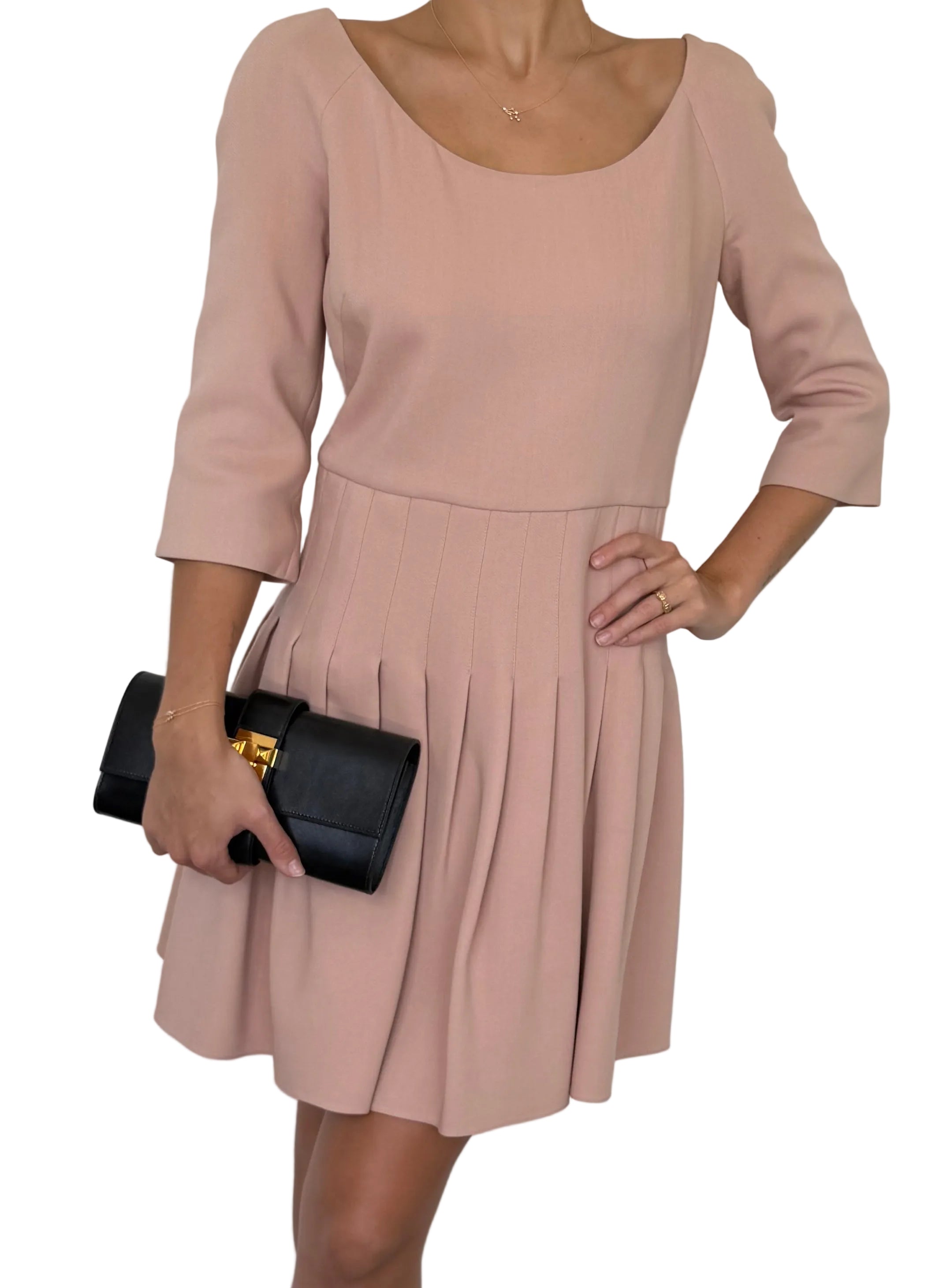 Black Metor 23 Box Calf Leather Clutch