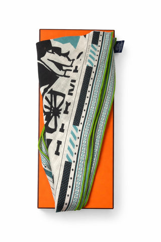 Hermes’ Green Diamond Cashmere Scarf