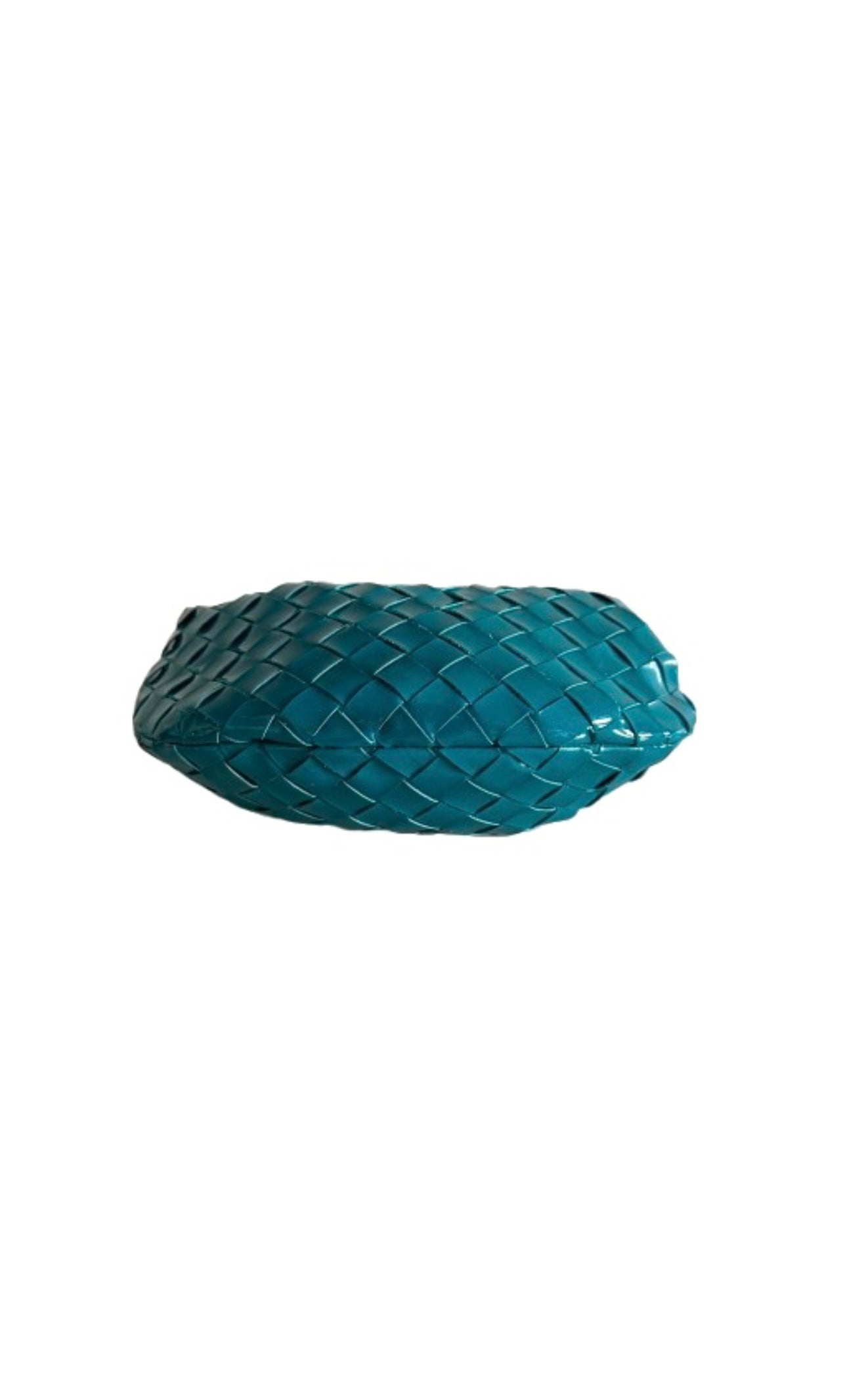 Turquoise Patent Mini Intrecciato Jodie Bag