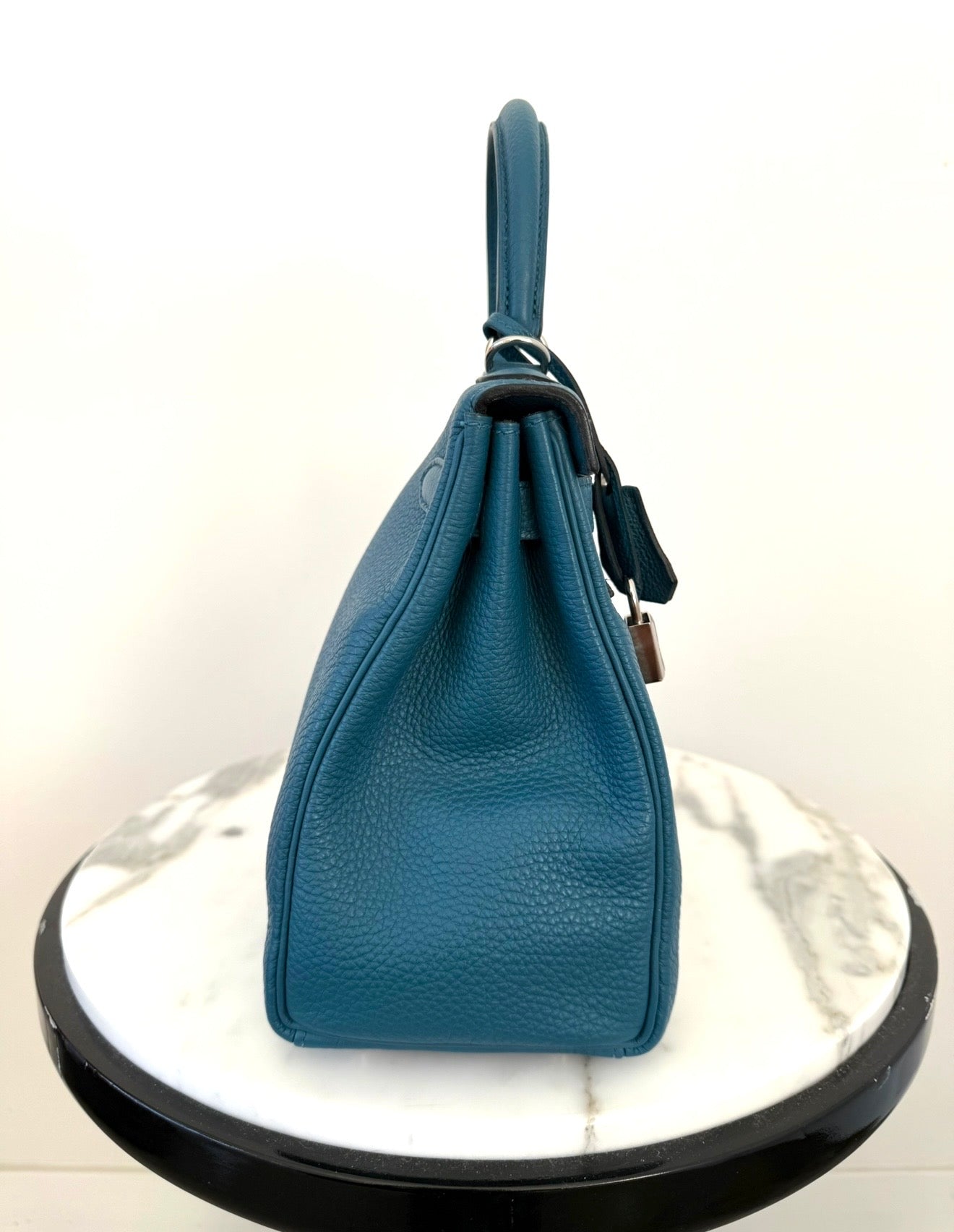 Blue Cobalt Kelly 28 Togo Leather Palladium Hardware