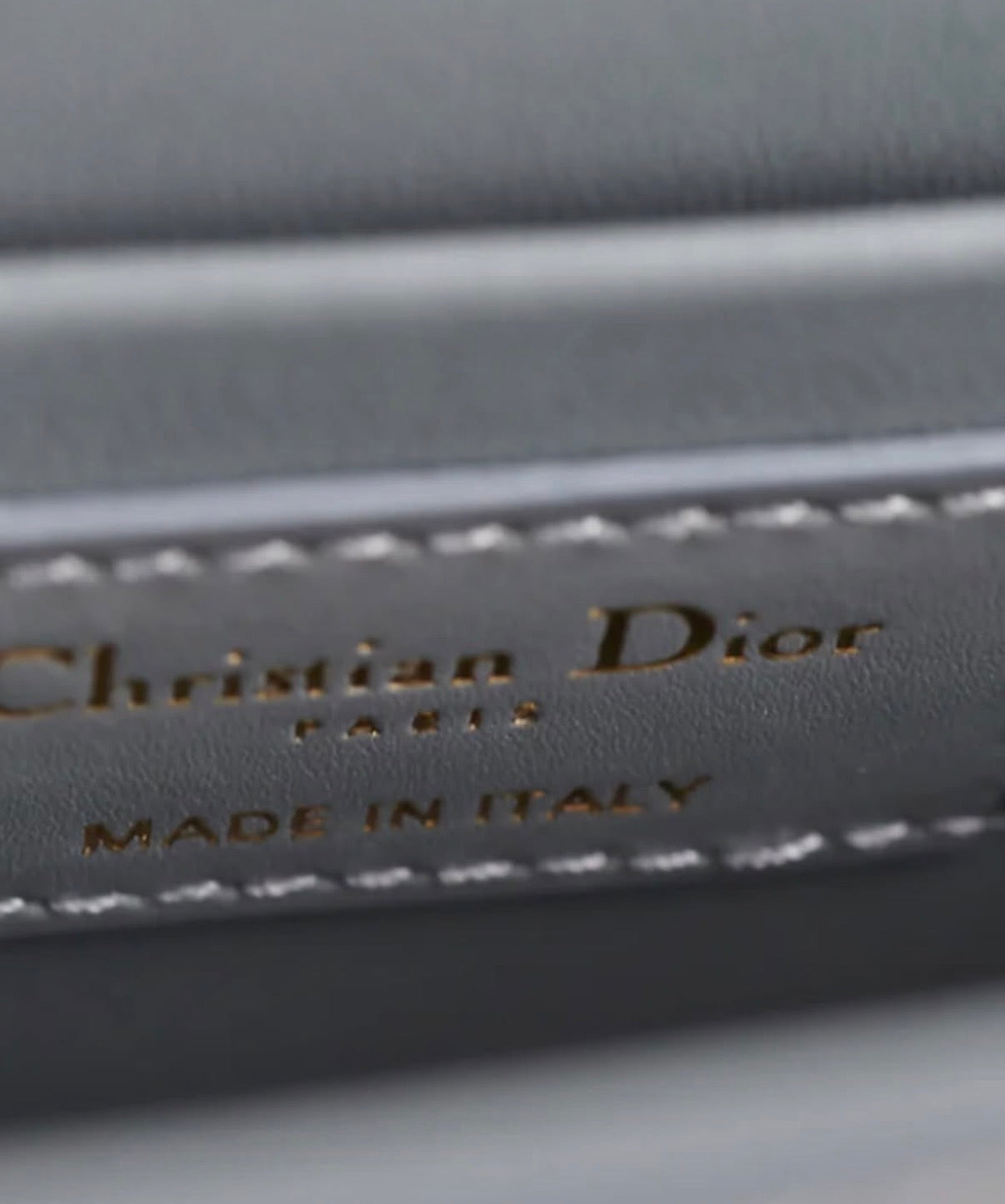 Blue/Grey Calfskin Shoulder Bag CHRISTIAN DIOR