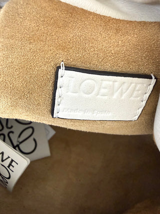 Loewe Dusty White Flamenco Clutch w Strap Excellent Condition