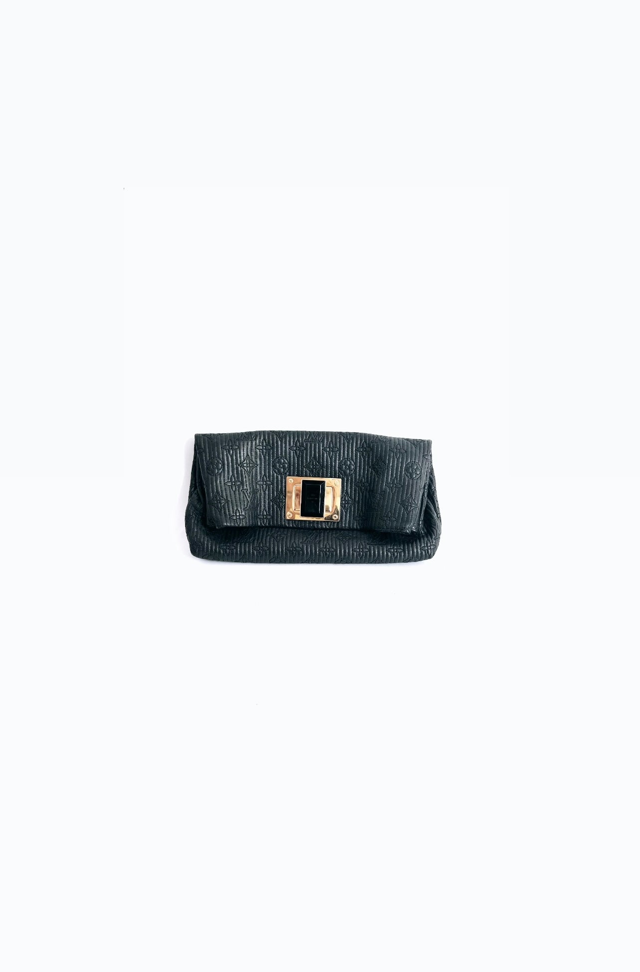 Black Altair Leather Clutch Bag