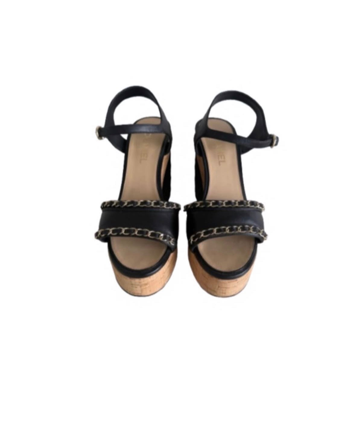 Chanel Black Leather Quilted Heels