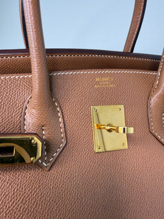 Hermes’ Gold Birkin 30 Courchevel Leather Very Good Condition