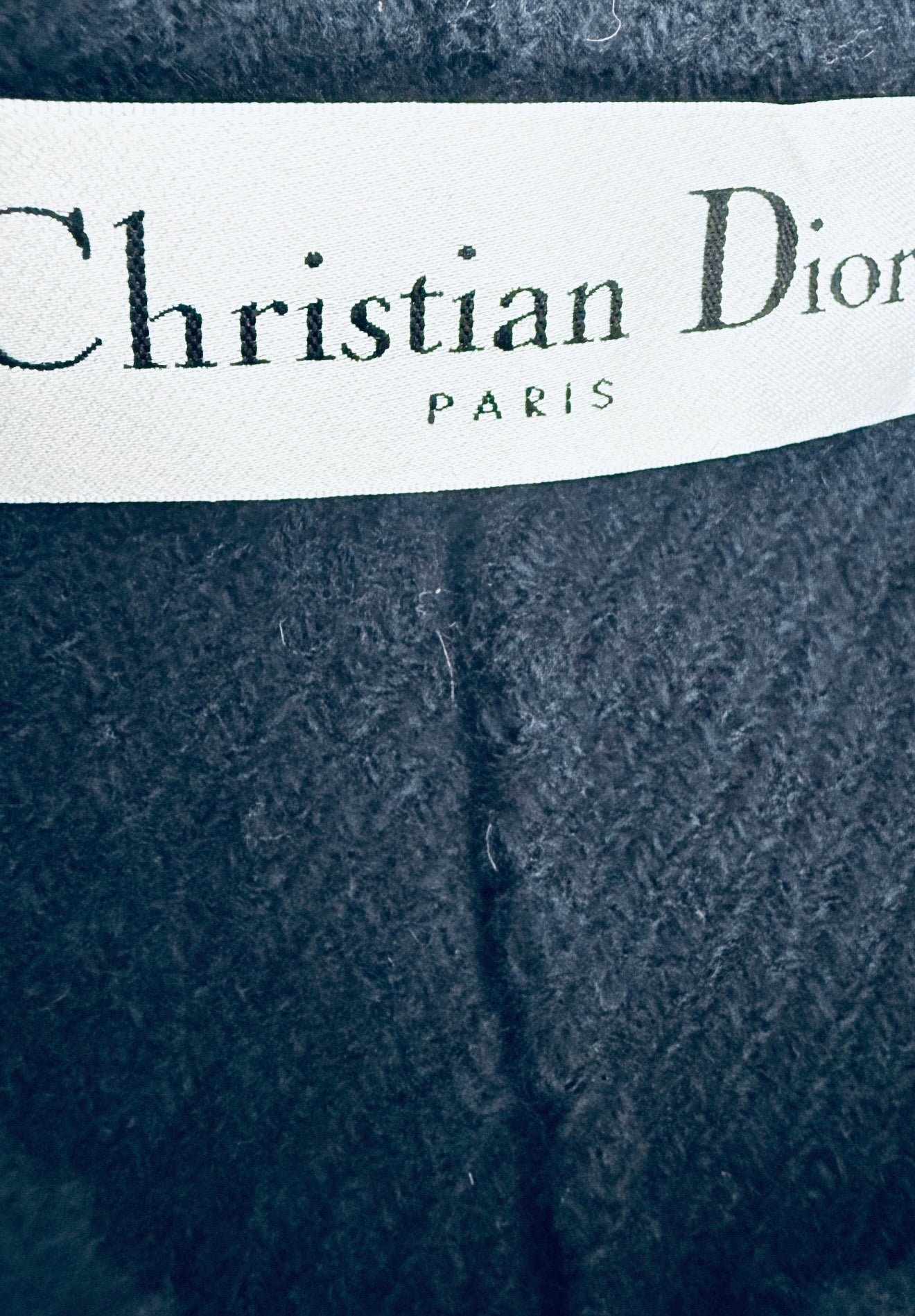 Christian Dior Navy Blue Virgin Wool Coat