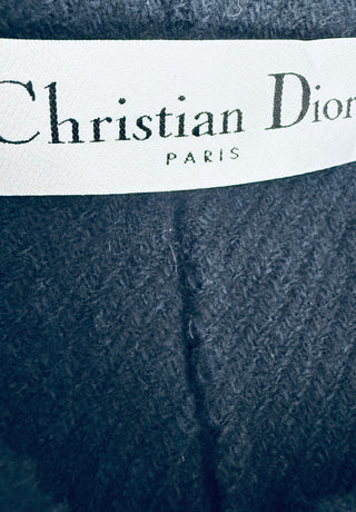 Christian Dior Navy Blue Virgin Wool Coat