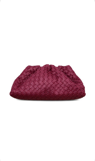 Bottega Amaranto Nappa Intrecciato Maxi Clutch