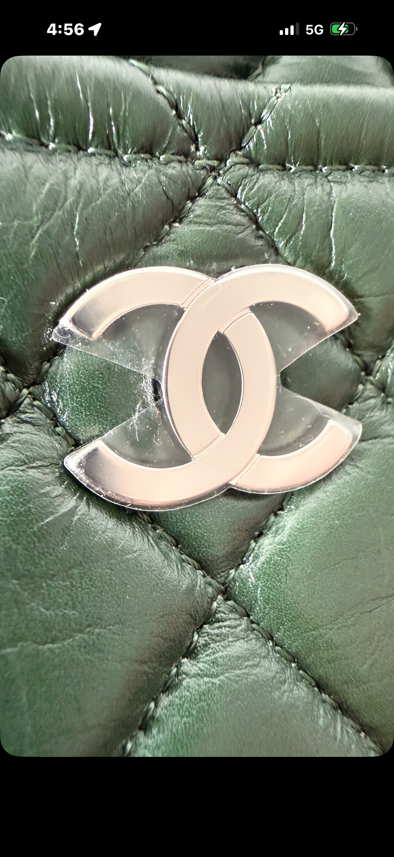 Chanel Green Working Vibe Camera Bag in Like New Condition