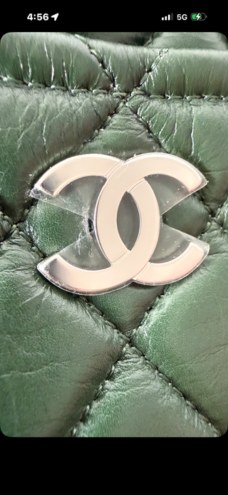 Chanel Green Working Vibe Camera Bag in Like New Condition