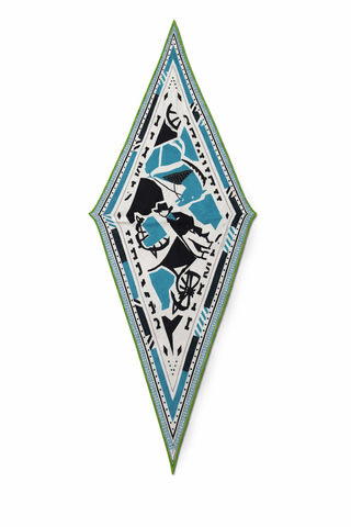 Hermes’ Green Diamond Cashmere Scarf