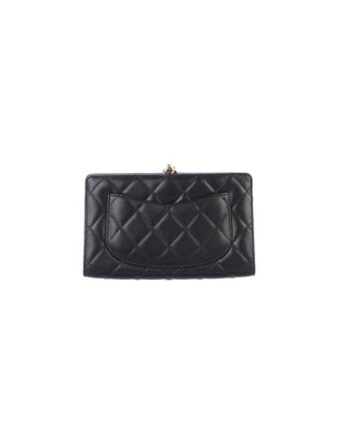 Chanel Black Lambskin Clutch