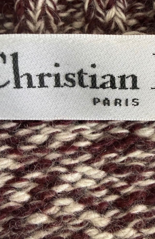 Christian Dior Multicoloured Floral Logo Wool Top