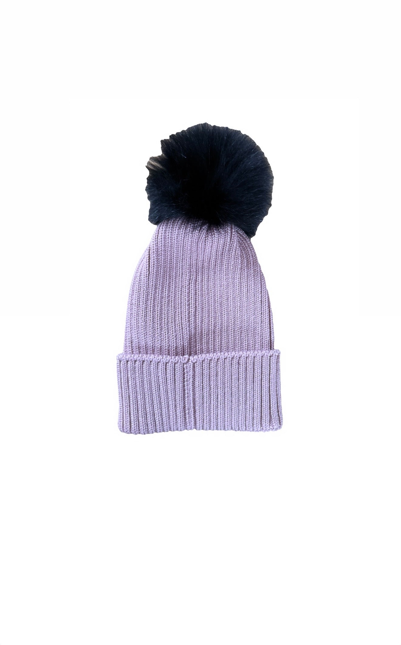 Moncler Kids Pink Beanie w Pom Pom Size M