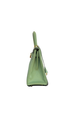 Kelly 28 Vert Criquet Epsom Leather Gold Hardware