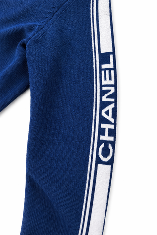 Chanel Iconic Navy Knit Cardigan