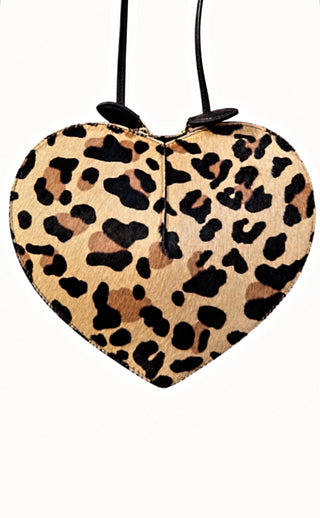 Alaia Le Coeur Leopard Print Calf Hair Bag