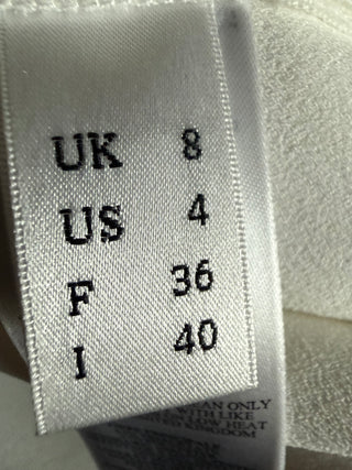 Victoria Beckham White Sweetheart Midi Dress Size 8