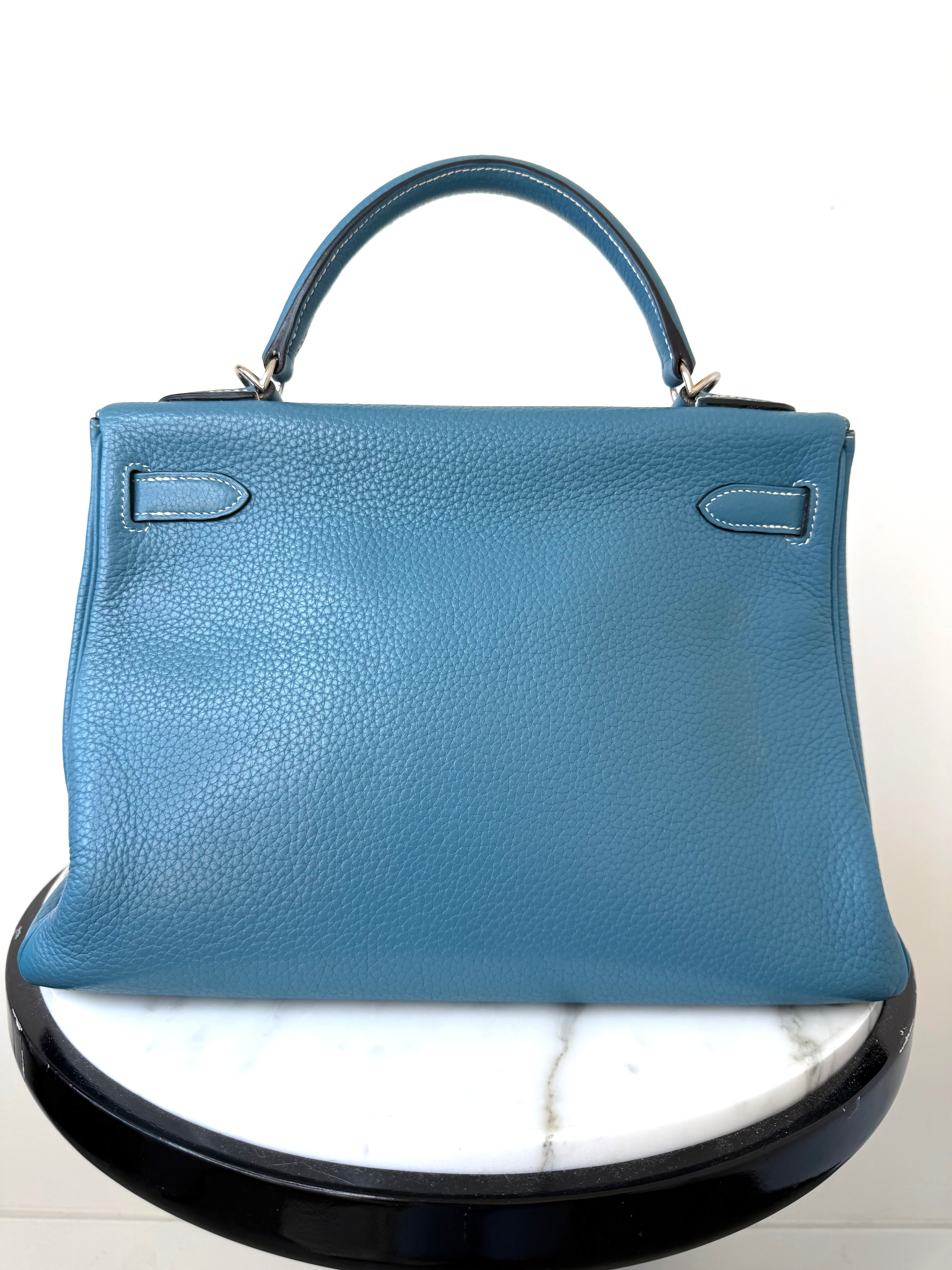 Blue Jean Kelly 32 Retourne Togo Leather