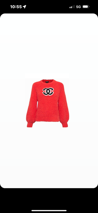 Red Intarsia CC Teddy Knit Jumper