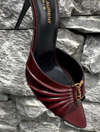 Saint Laurent Rouge Babylone Mules Size 38