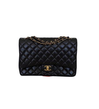 Chanel Black Quilted Jumbo Lambskin Flap Bag